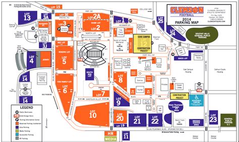 clemson parking pass map.